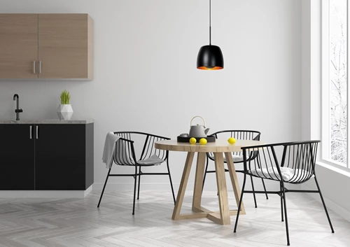 Lucide NOLAN - Pendant light - Ø 24 cm - 1xE27 - Black - atmosphere 2